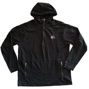 Ohio State Tommy Bahama IslandZone 1/2 Zip Pullover Mens Large Black Hoodie OSU